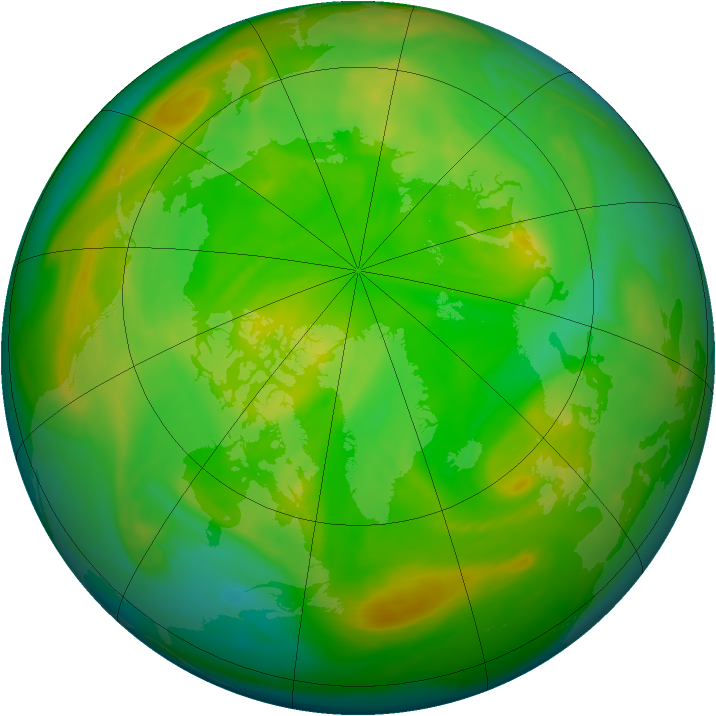 Arctic ozone map for 14 June 2005